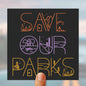 Save our parks car magnet national parks merch travel lover magnet van life magnet hippie decal nature lover car magnet not all who wander