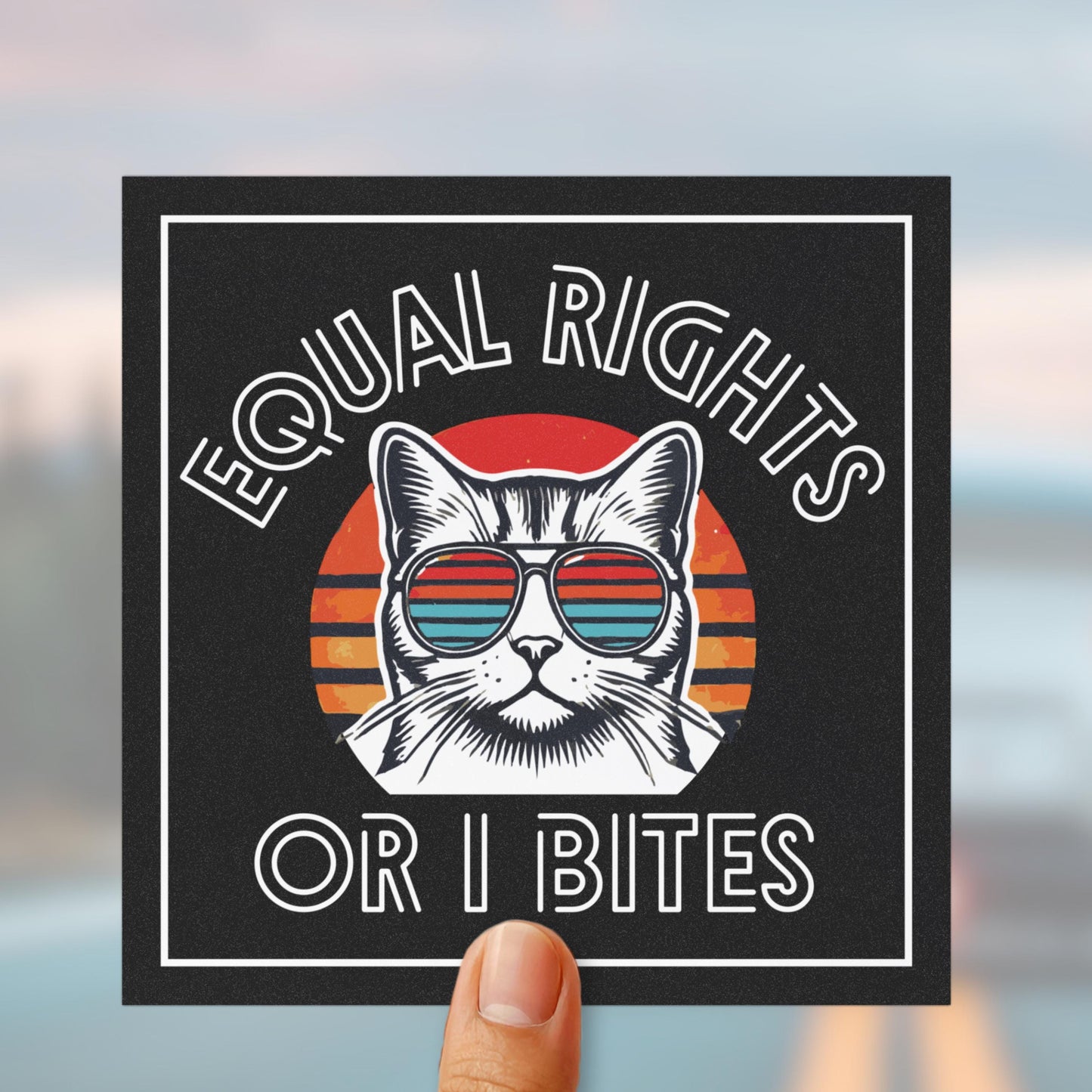 Equal rights or I bites car magnet funny feminist decal fuck the patriarchy sticker political car magnet liberal gift idea funy political