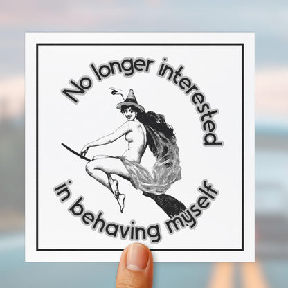 No longer well behaved car magnet wild woman gift we do not care car magnet fuck the patriarchy decal rebel gift idea anti establishment