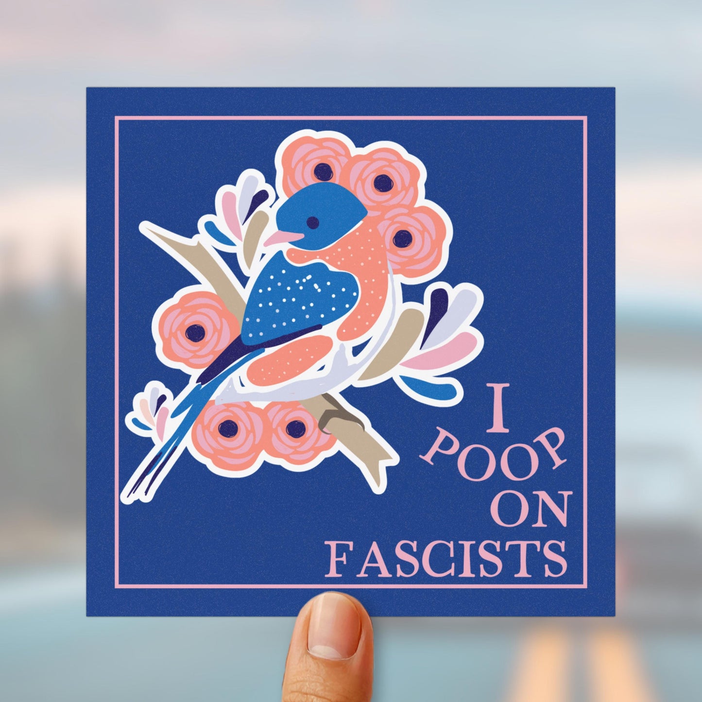 I poop on fascists car magnet funny anti Trump bumper sticker anti fascism merch liberal car magnet pro democracy decal anti MAGA car magnet