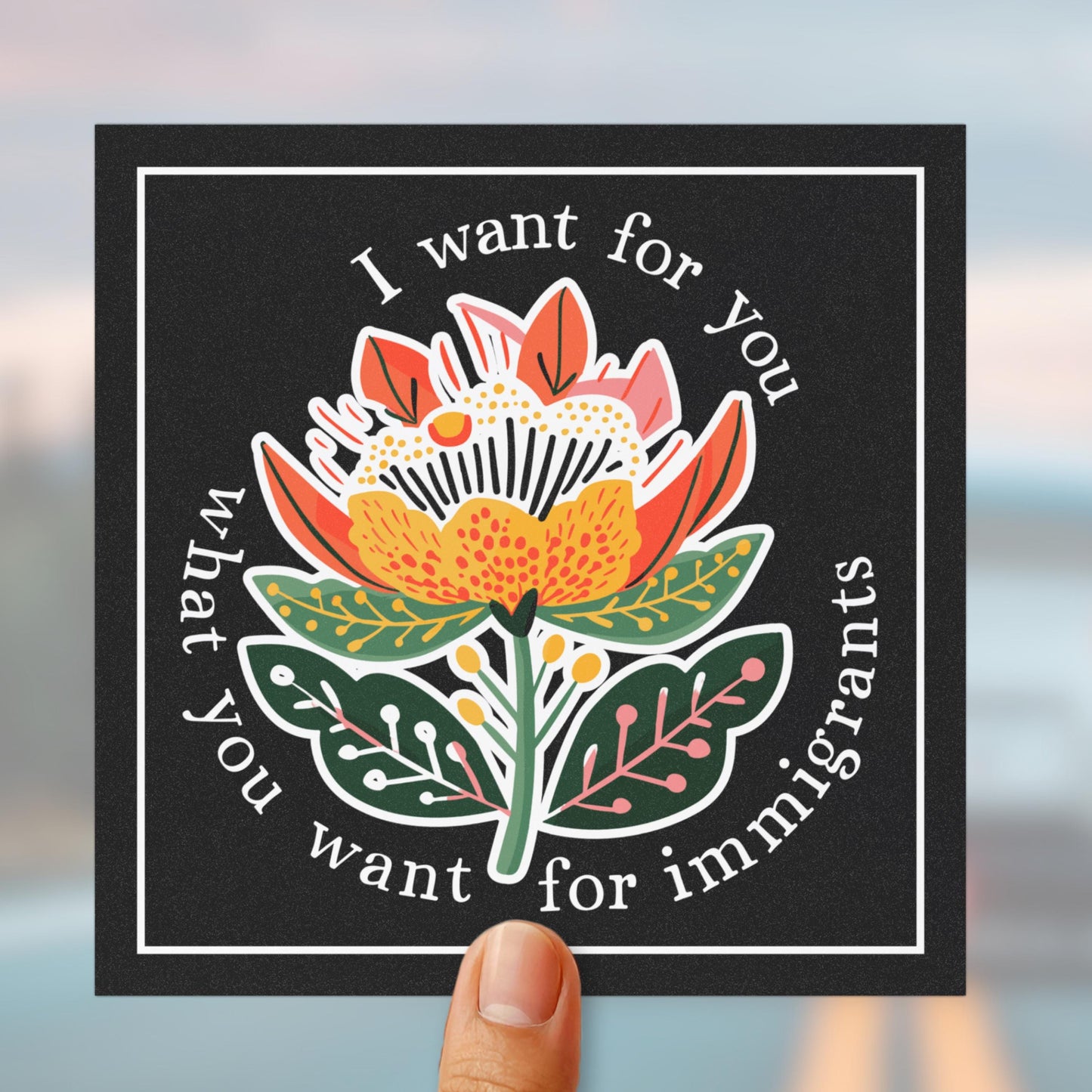 Pro immigration car magnet abolish ICE decal chinga la migra merch fuck Trump car magnet anti authoritarianism bumper sticker anti fascism