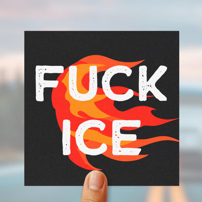 Fuck ICE car magnet abolish ICE bumper sticker anti Trump car decal chinga la migra merch end illegal deportations sign human rights magnet