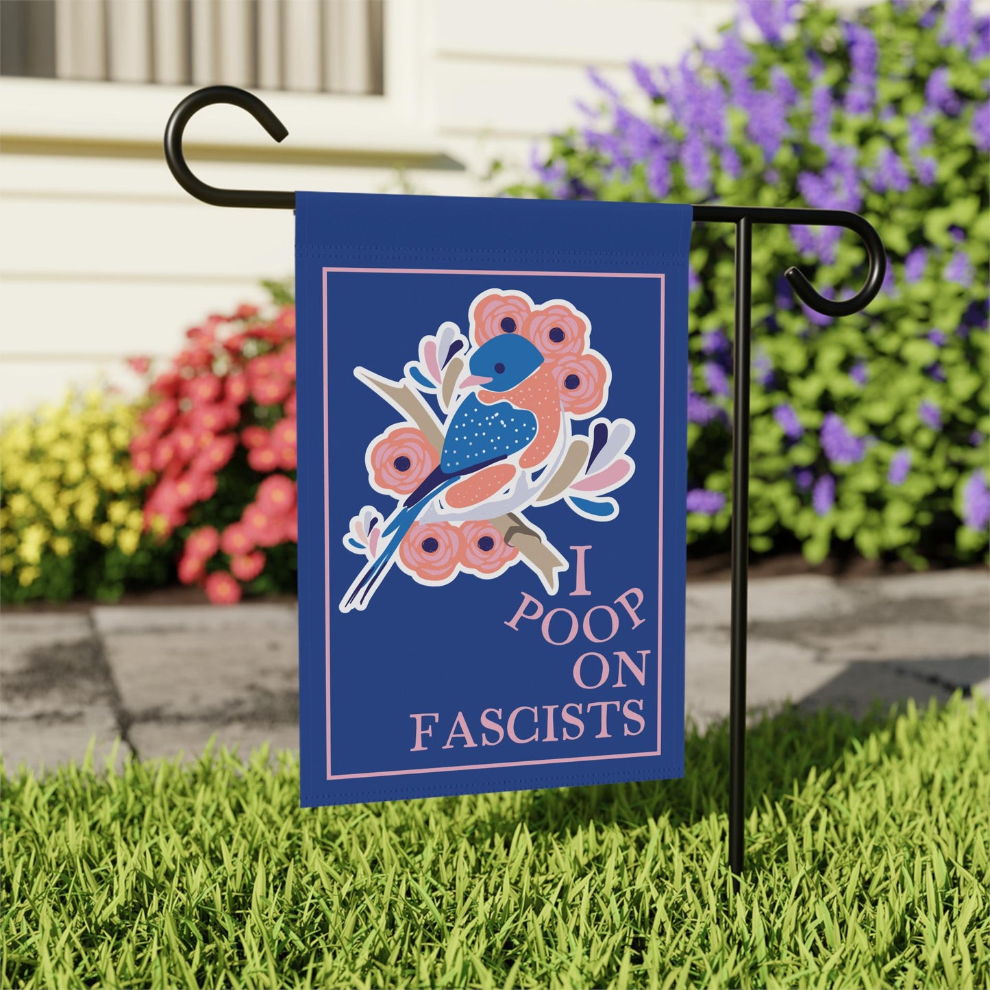 Funny anti fascist house flag subtle fuck Trump garden banner anti Trump merch nature lover house flag protect our national parks gift idea