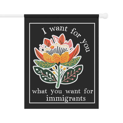 Immigration rights flag fuck ICE garden banner no human being is illegal merch human rights flag social justice gift idea anti racism flag