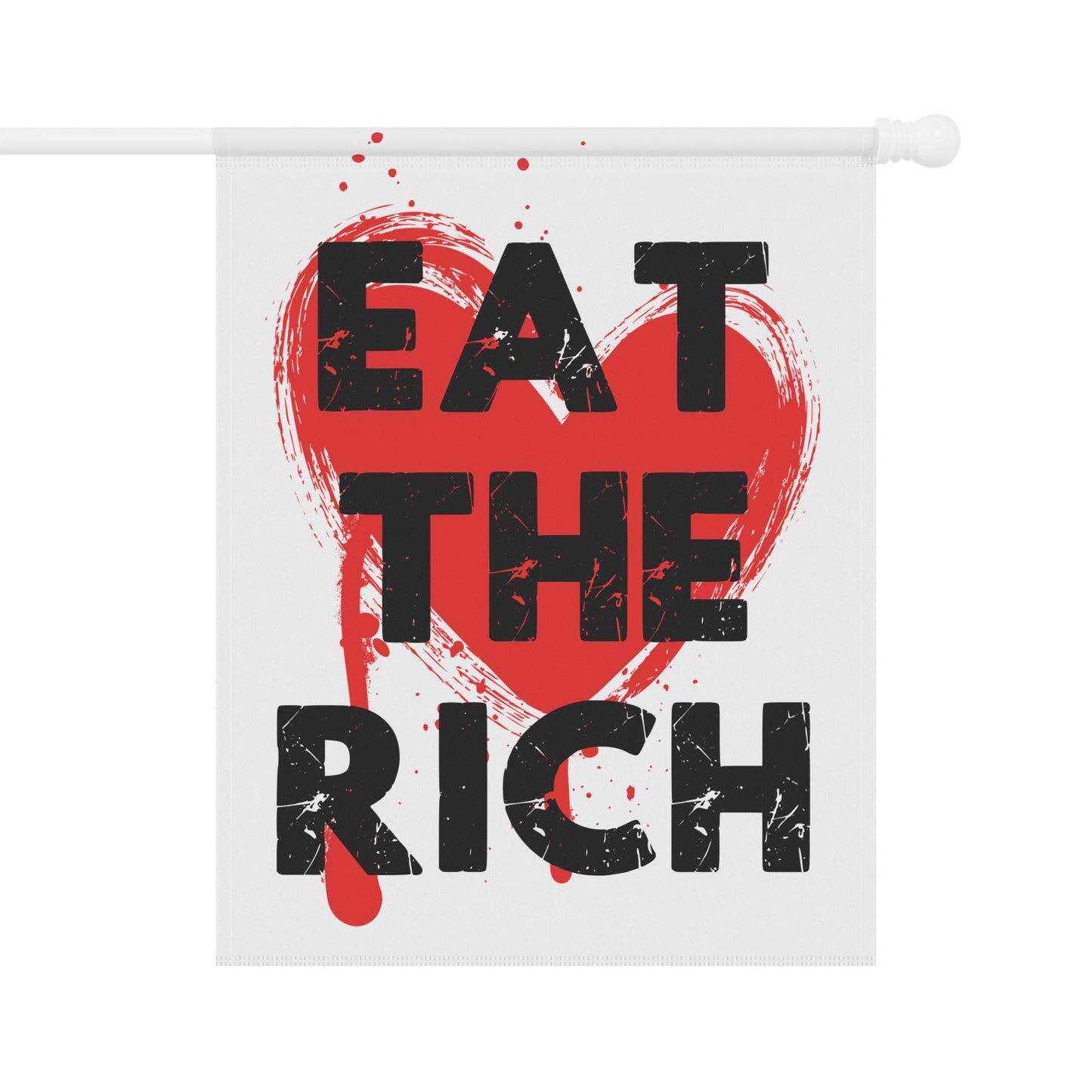 Eat the rich house flag anti capitalist garden banner tax the rich merch liberal leftist flag anti billionaire gift idea class war merch