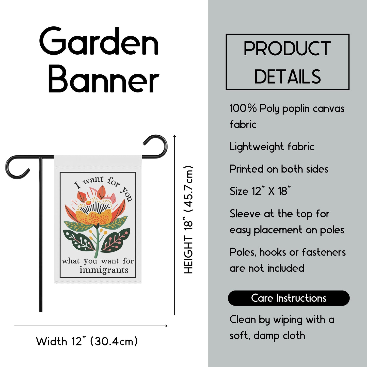 Abolish ICE garden banner no human is illegal house flag pro immigration gift idea anti Trump flag immigration rights gift chinga la migra