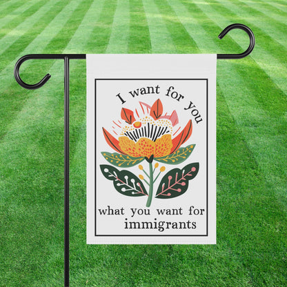 Abolish ICE garden banner no human is illegal house flag pro immigration gift idea anti Trump flag immigration rights gift chinga la migra
