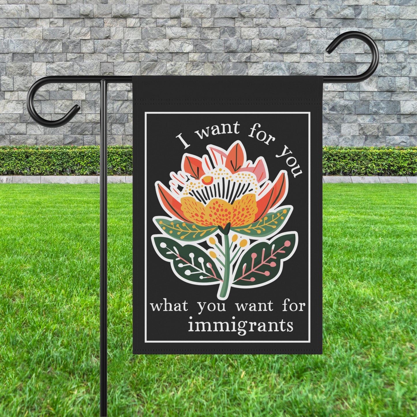 Immigration rights flag fuck ICE garden banner no human being is illegal merch human rights flag social justice gift idea anti racism flag