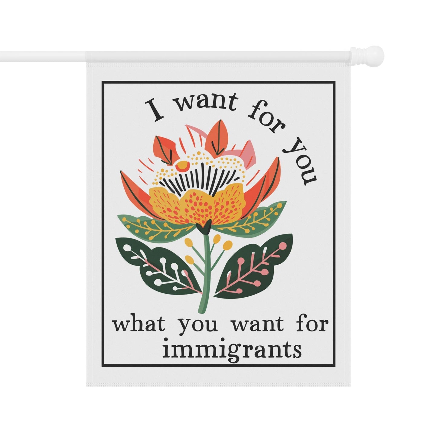 Immigration rights flag fuck ICE garden banner no human being is illegal merch human rights flag social justice gift idea anti racism flag