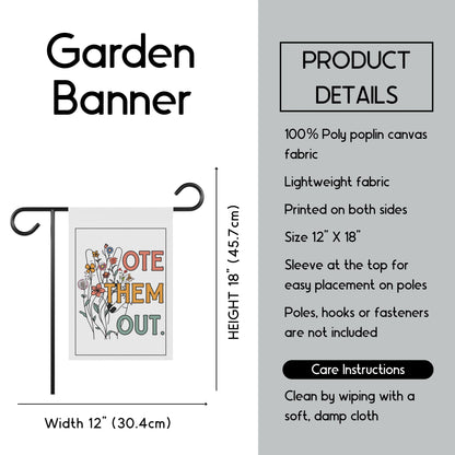 Vote them out house flag anti Trump garden banner anti Republican merch liberal house flag anti fascist merch democrat gift idea fuck ICE