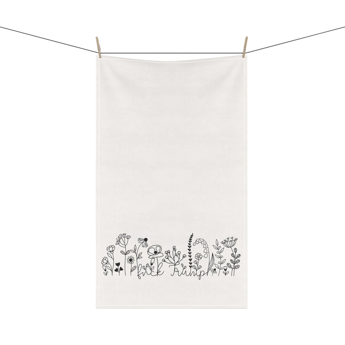 Subtle f*ck Trump tea towel anti Trump hidden message merch political dish towel anti Republican gift idea funny political towel f*ck ICE