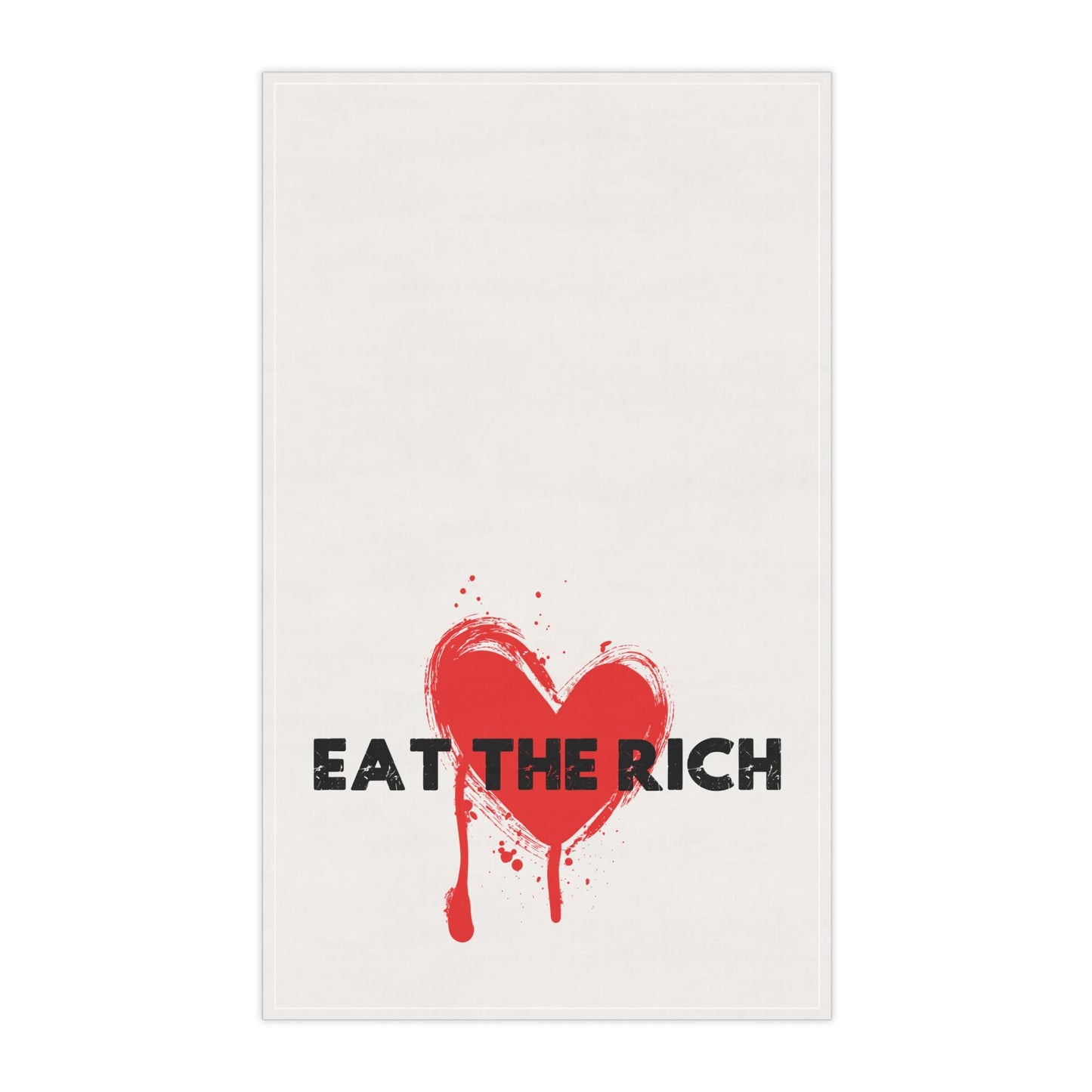 Eat the rich tea towel anti capitalist dish towel f*ck Trump gift idea socialist merch political activist gift idea liberal home decor