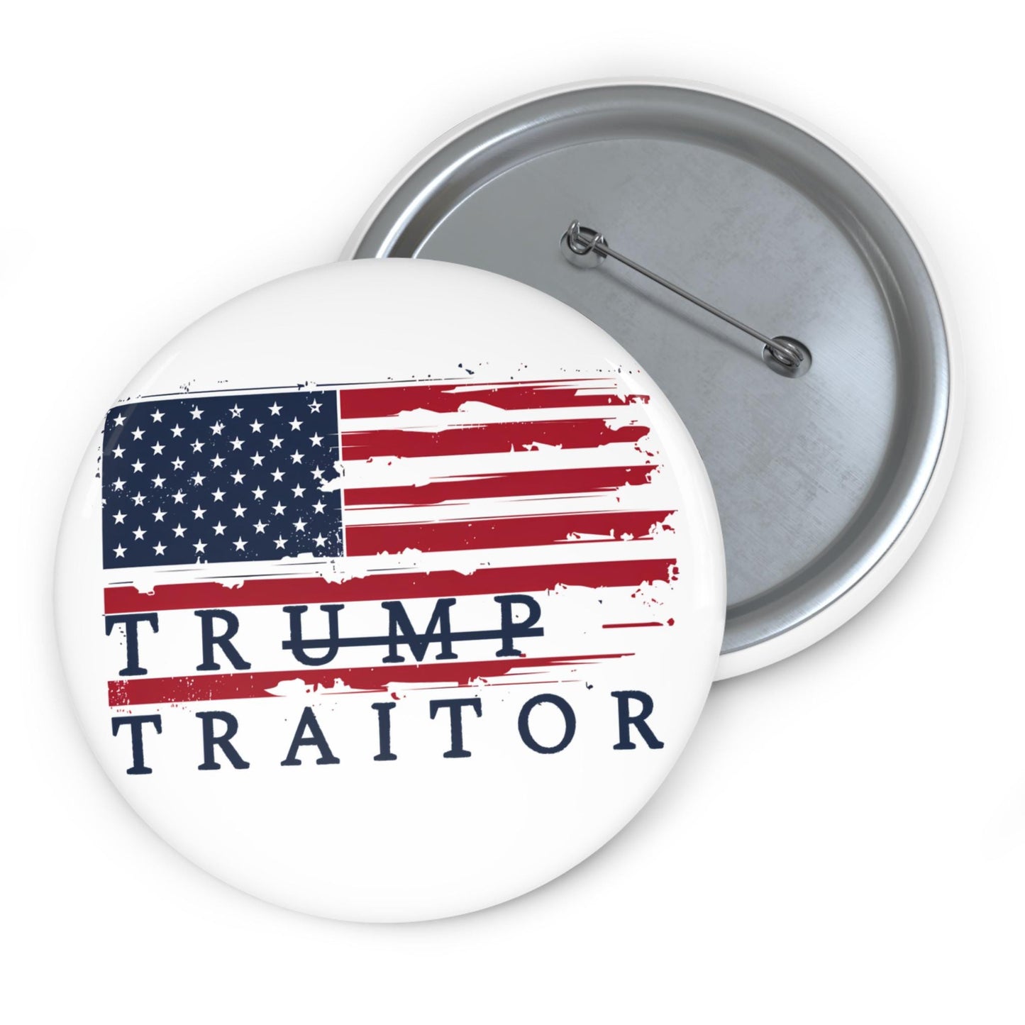 Trump is a traitor button fuck Trump pin fight fascism accessories no kings in America button anti authoritarian merch free DC pin fuck ICE
