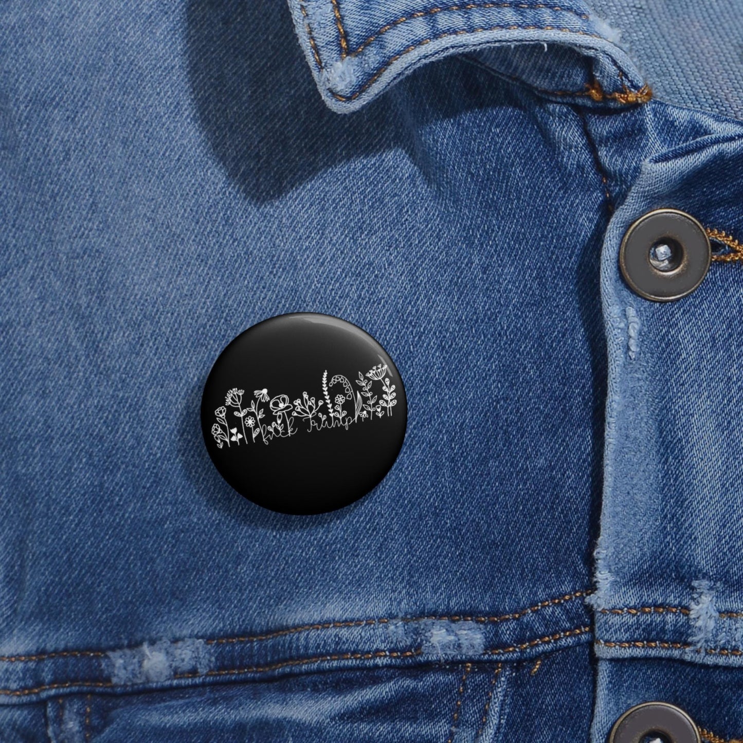 Subtle fuck Trump button anti Trump floral pin hidden message button feminist merch 8647 apparel liberal button equality pin anti fascism