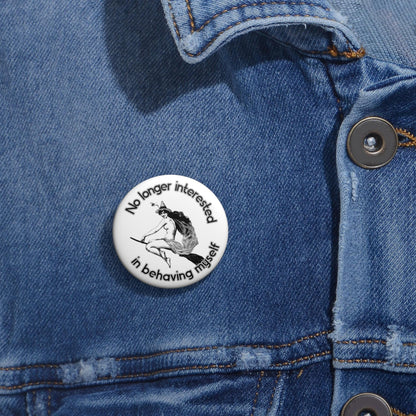 Witchy feminist button womens empowerment pin fuck the patriarchy gift idea spooky feminist pin womens rights merch girl power button RBG