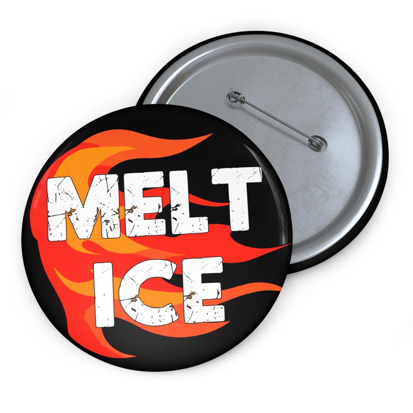 Melt ICE button fuck Trump pin pro immigration merch no human is illegal merch chinga la migra accessories human rights button activist pin