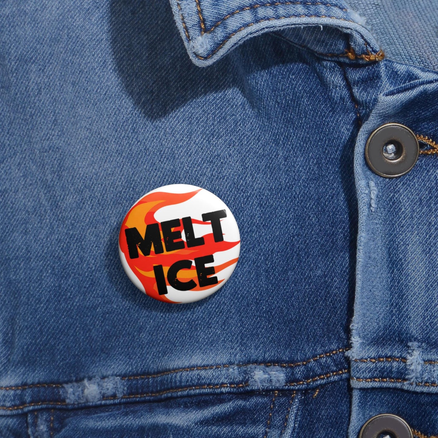 Melt ICE button abolish ICE pin anti Trump merch no human is illegal pin fuck Trump accessories activist buttons chinga la migra gift idea