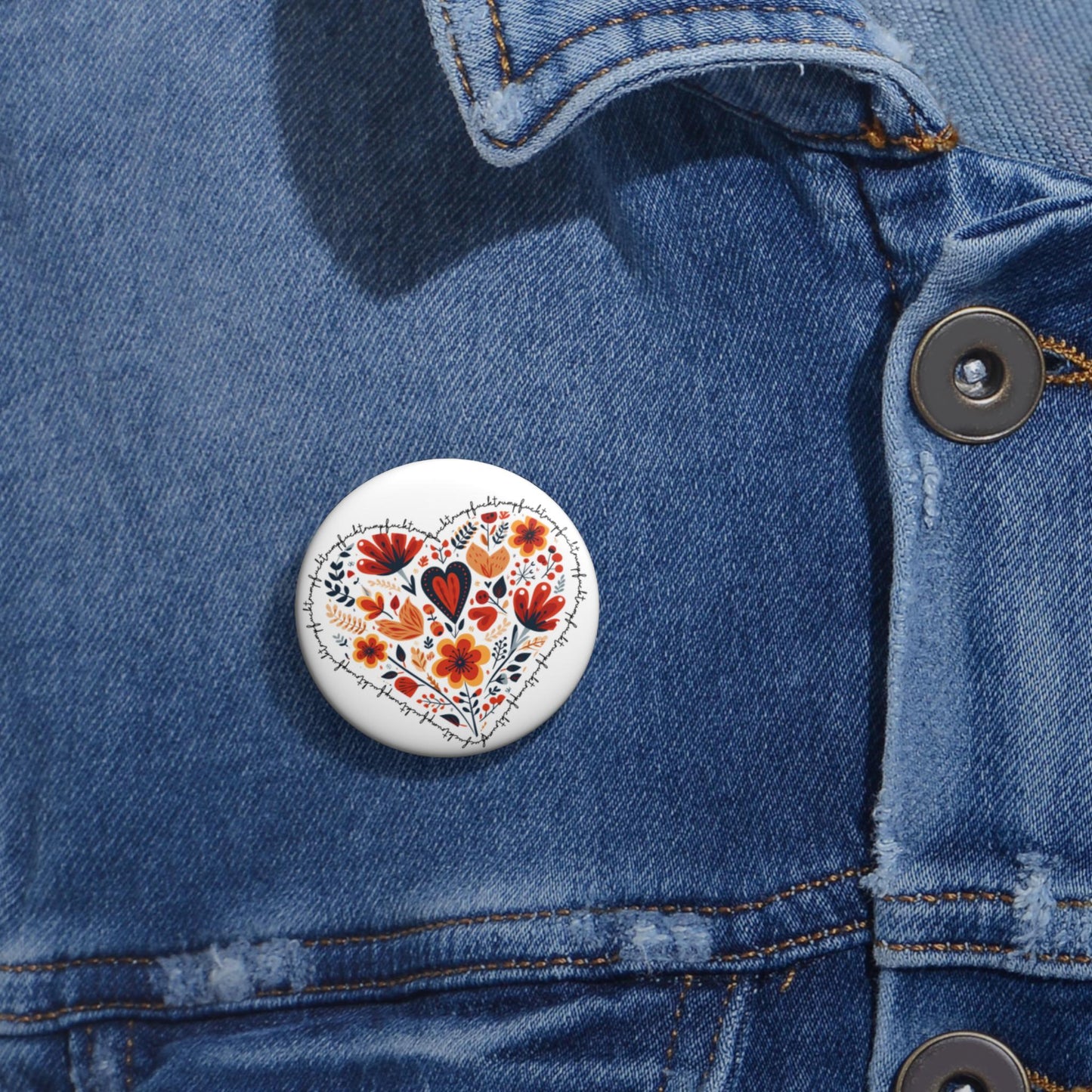 Subtle fuck Trump button activist pin feminist accessories funny political merch protest apparel anti Trump button fuck the patriarchy pin