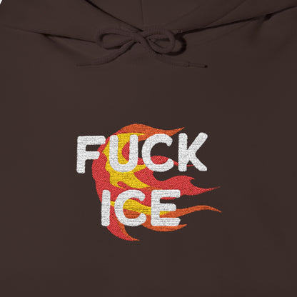 F*ck ICE embroidered hoodie abolish ICE sweatshirt chinga la migra long sleeve shirt anti Trump gift idea liberal merch anti fascism shirt