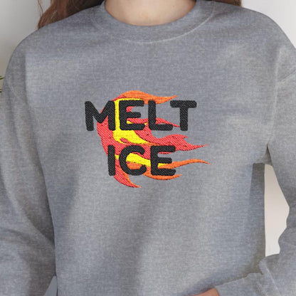 Melt ICE sweatshirt f*ck ICE long sleeve shirt anti Trump apparel chinga la migra gift pro immigration shirt abolish ICE sweatshirt resist