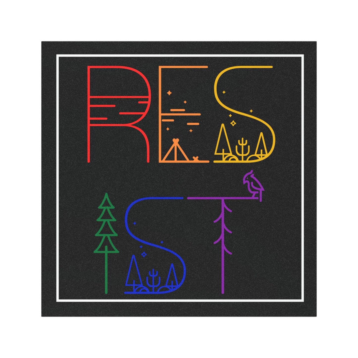 Resist car magnet support national parks merch nature lover gift hippie car magnet rainbow merch camping hiking lover gift idea outdoorsy