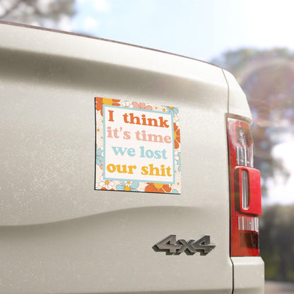 Funny anti Trump car magnet liberal gift idea anti fascism merch pro democracy car magnet liberal sticker fuck Trump decal activist retro