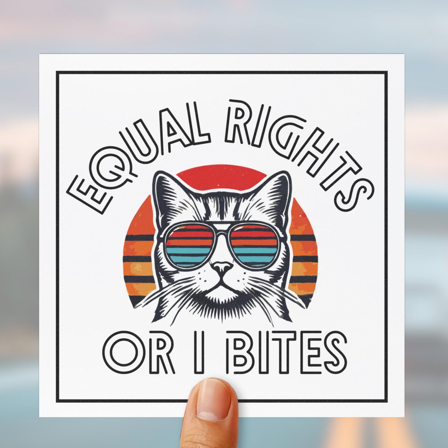 Equal rights or I bites car magnet funny feminist decal fuck the patriarchy sticker political car magnet liberal gift idea funy political