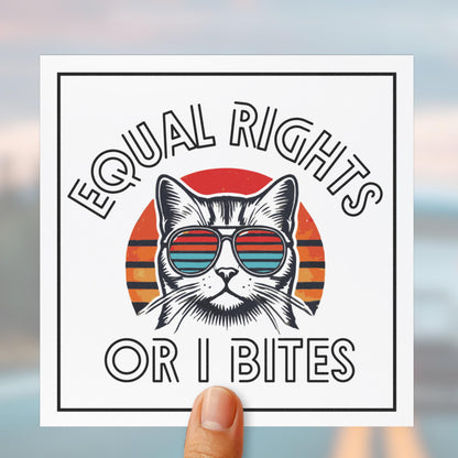 Equal rights or I bites car magnet funny feminist decal fuck the patriarchy sticker political car magnet liberal gift idea funy political
