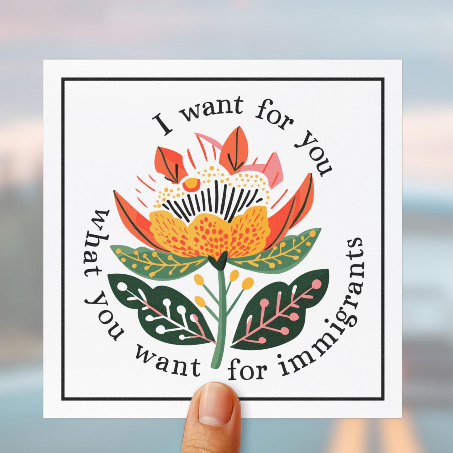 Pro immigration car magnet abolish ICE decal chinga la migra merch fuck Trump car magnet anti authoritarianism bumper sticker anti fascism