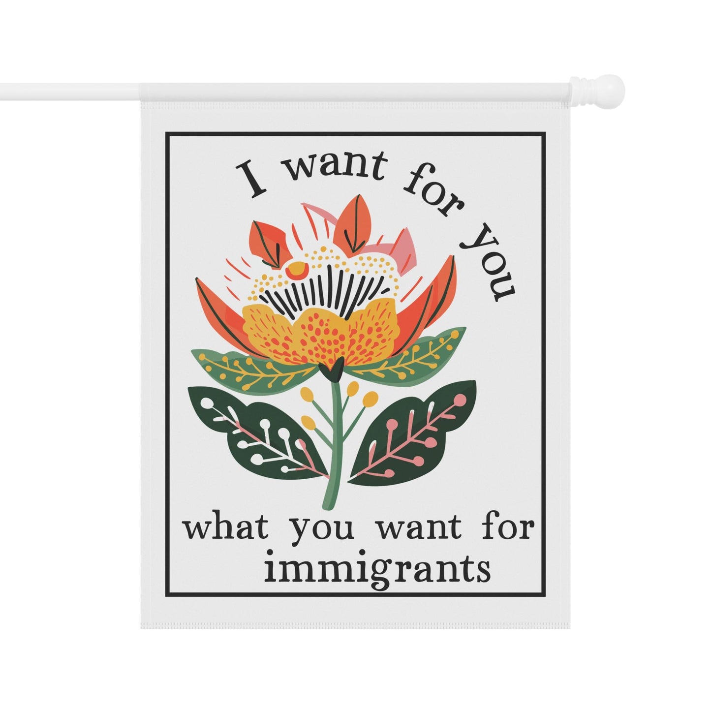 Abolish ICE garden banner no human is illegal house flag pro immigration gift idea anti Trump flag immigration rights gift chinga la migra