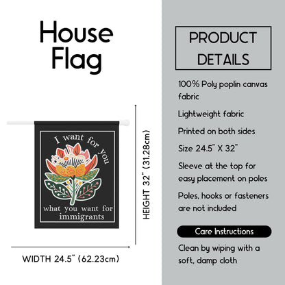 Abolish ICE garden banner no human is illegal house flag pro immigration gift idea anti Trump flag immigration rights gift chinga la migra