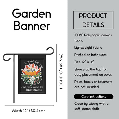 Abolish ICE garden banner no human is illegal house flag pro immigration gift idea anti Trump flag immigration rights gift chinga la migra