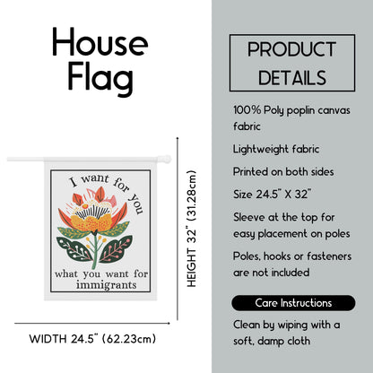 Immigration rights flag fuck ICE garden banner no human being is illegal merch human rights flag social justice gift idea anti racism flag