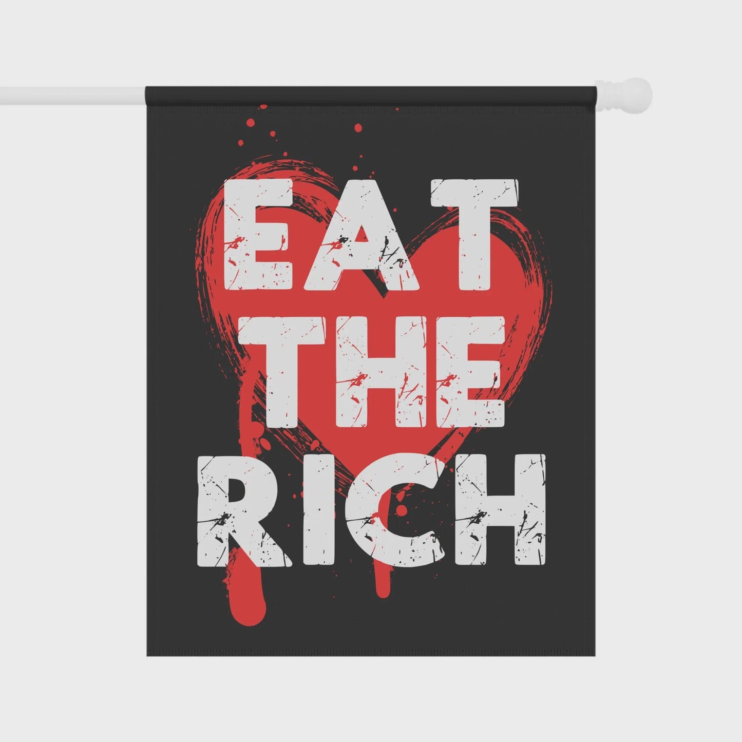 Eat the rich house flag anti capitalist garden banner tax the rich merch liberal leftist flag anti billionaire gift idea class war merch