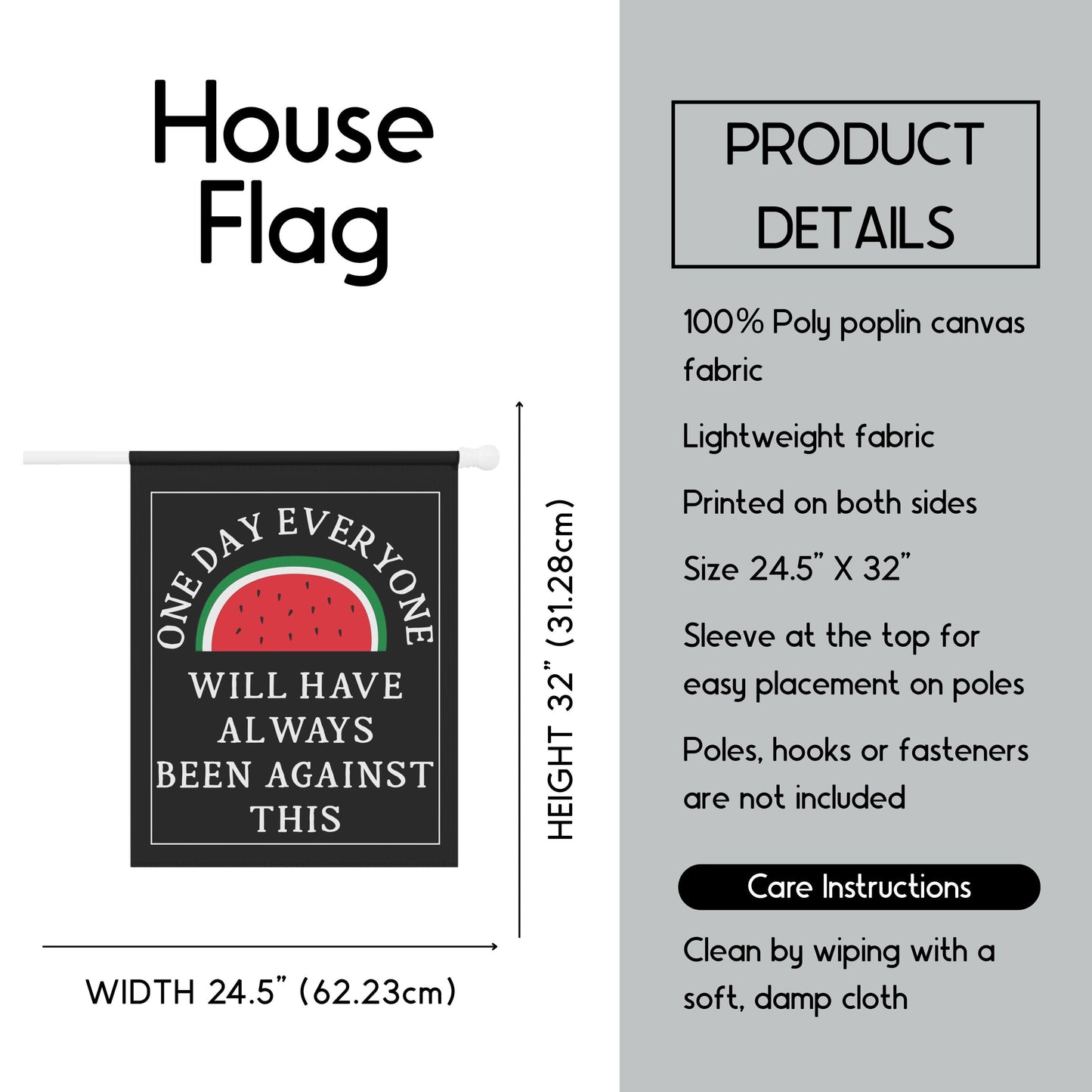 Free Palestine house flag human rights garden banner free Gaza merch immigration rights flag watermelon merch abolish ICE flag anti Trump