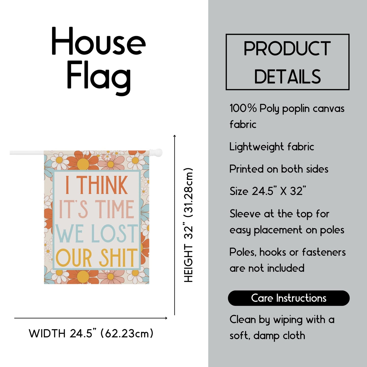 Funny anti Trump house flag resistance movement garden banner anti fascist merch feminist house flag lgbtq rights merch political house flag