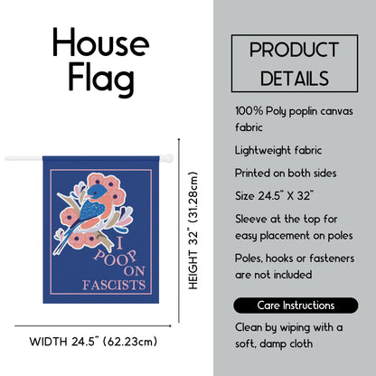 Funny anti fascist house flag subtle fuck Trump garden banner anti Trump merch nature lover house flag protect our national parks gift idea