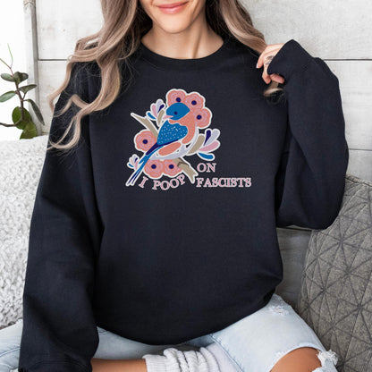 Funny anti fascism sweatshirt subtle anti Trump shirt pro democracy apparel gift for democrats funny political shirt funny bird lover gift