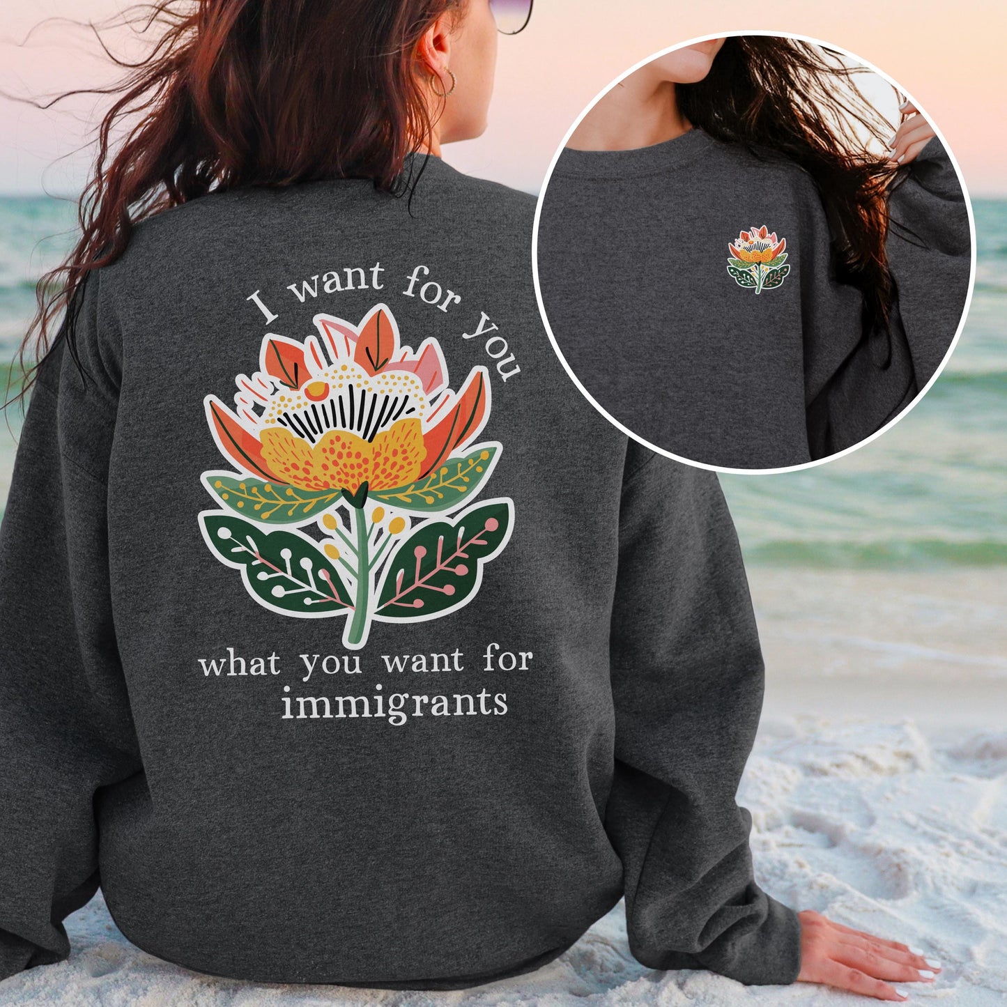 Immigration rights sweatshirt fuck ICE shirt anti Trump sweatshirt human rights merch no one is illegal on stolen land sweatshirt activist