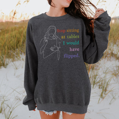 Progressive Christian sweatshirt liberal Christian shirt anti Trump gift idea democrat shirt Jesus was liberal gift idea immigration rights