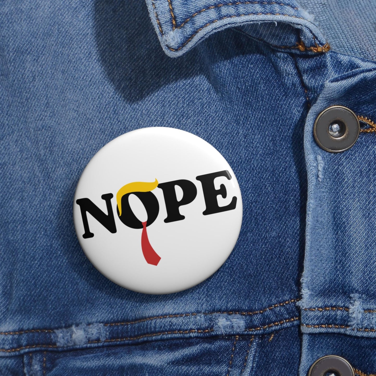 Subtle nope anti Trump button funny fuck Trump pin resistance movement merch democrat gift idea progressive bag pin pro choice accessories