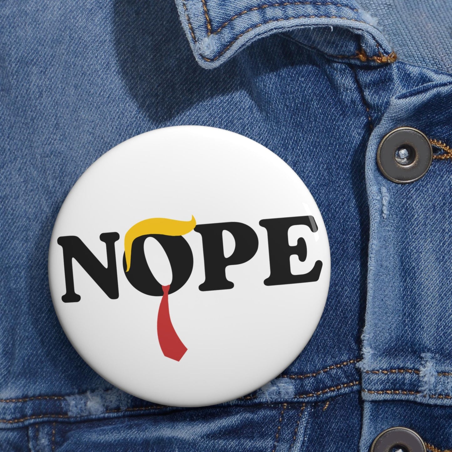 Subtle nope anti Trump button funny fuck Trump pin resistance movement merch democrat gift idea progressive bag pin pro choice accessories