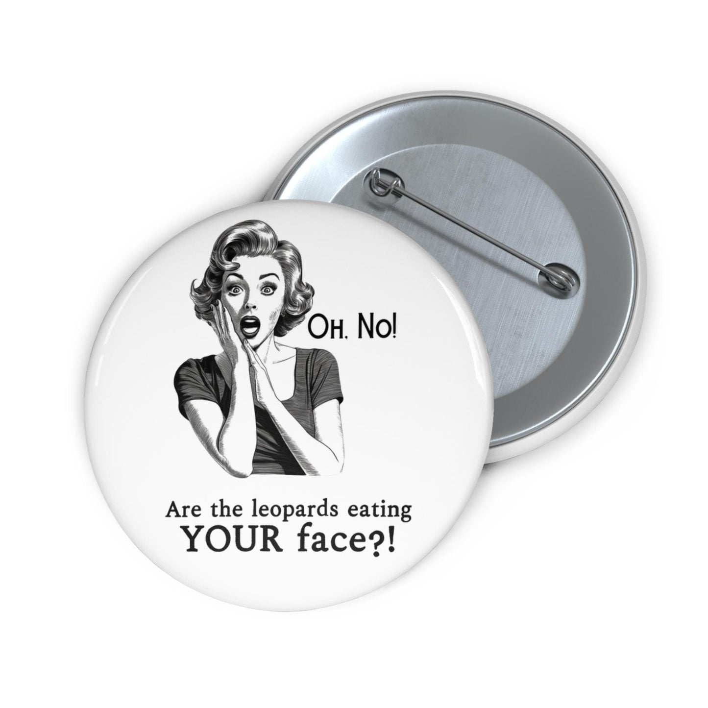 Leopards eating faces party button sarcastic political pin anti Trump button fuck Trump merch anti MAGA apparel FDT pin pro immigration pin