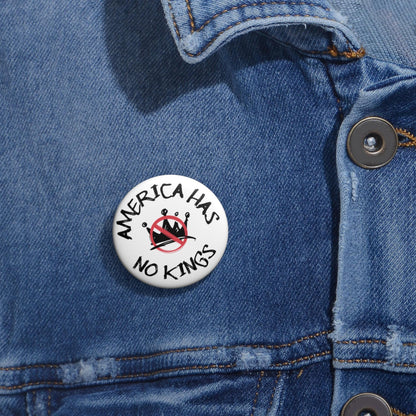 No kings in America button progressive pin protest accessories pro democracy button fuck Trump pin anti MAGA merch activist pinback button