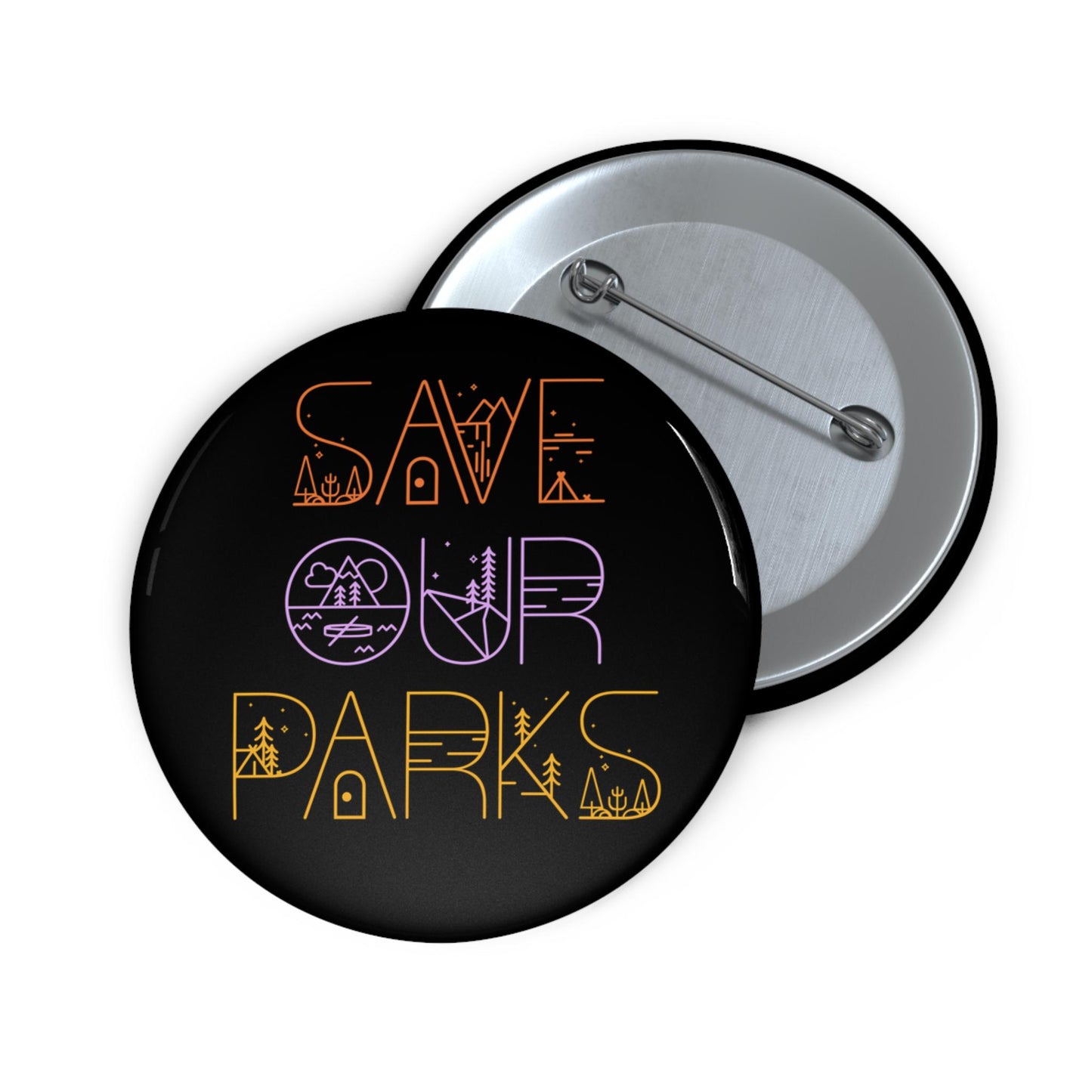 Save our parks button national park bag pin nature lover gift resist fascism merch outdoor lover button granola girl pin van life apparel