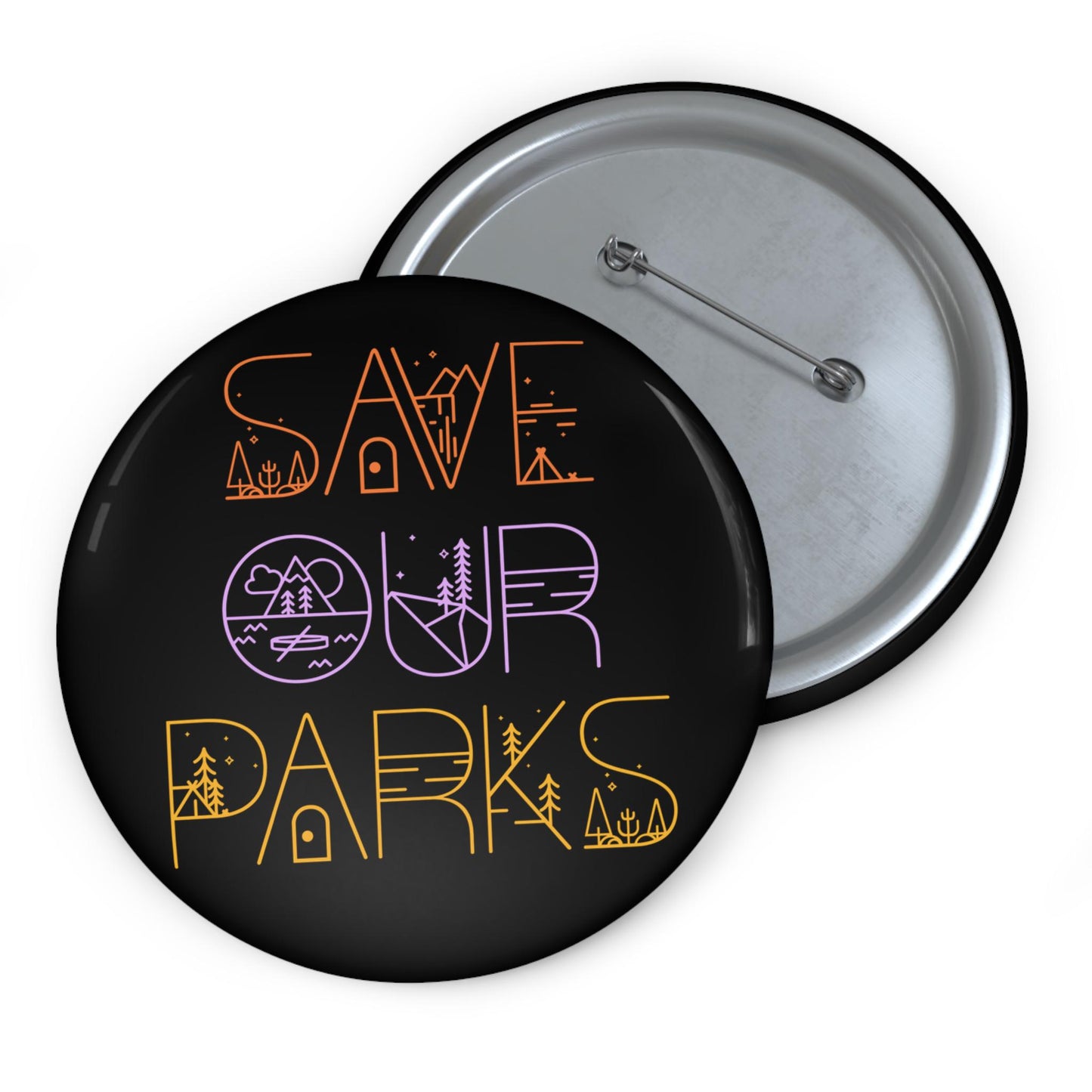 Save our parks button national park bag pin nature lover gift resist fascism merch outdoor lover button granola girl pin van life apparel