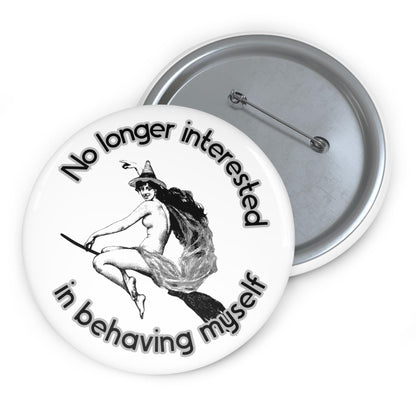 Witchy feminist button womens empowerment pin fuck the patriarchy gift idea spooky feminist pin womens rights merch girl power button RBG