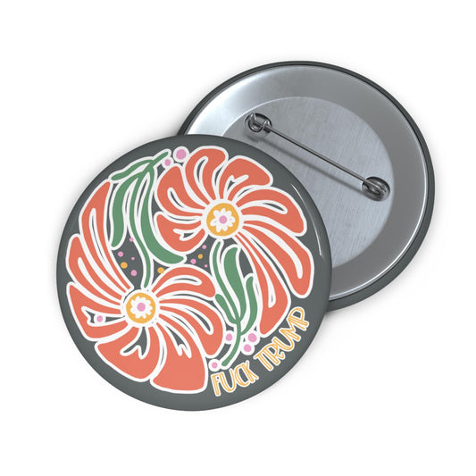 Subtle fuck Trump button anti Trump pin feminist pinback button activist patch anti fascism badge political accessories democratic socialist