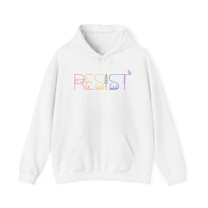 Resist hoodie anti fascism sweatshirt anti Trump shirt protest gear rally apparel lgbtq rights hoodie national parks shirt rainbow resistant