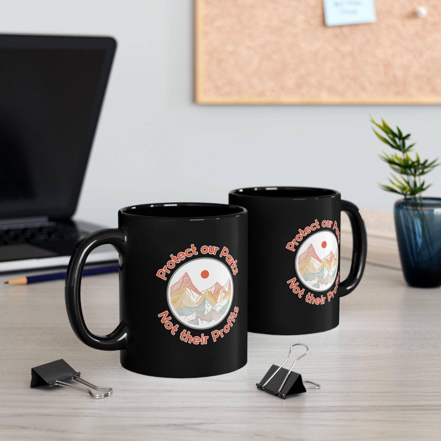 Protect Our Parks, Not Their Profits US National Parks Mug Nature Lover Gift Idea Environmentalist Merch Eat The Rich Mug Conservation Cup